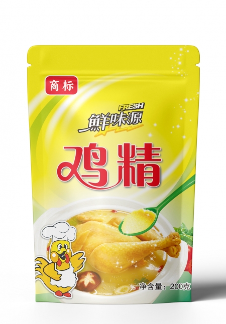 黄色鸡精调料包装袋设计