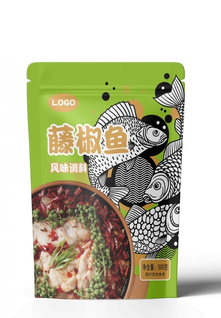 藤椒鱼风味调料包装设计