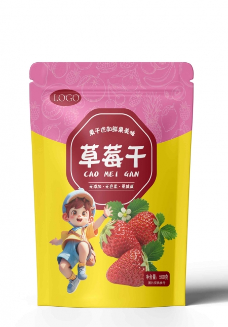 草莓干包装袋设计