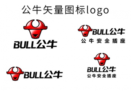 公牛矢量图标和图形